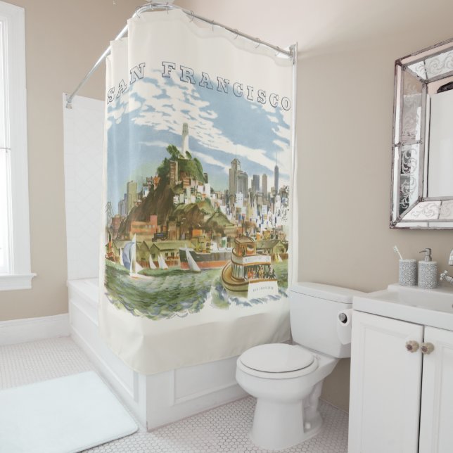 Vintage San Francisco Bay Travel Poster Ferryboat (In Situ)