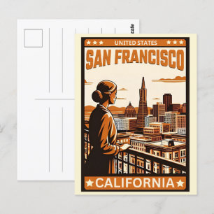 Vintage San Francisco, CA balcony view gifts Postcard
