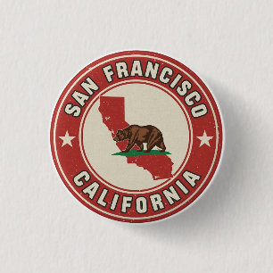Vintage San Francisco, California gifts 1 Inch Round Button