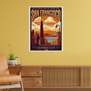 Vintage San Francisco City couple, California  Poster