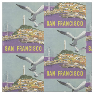 Vintage San Francisco customizable fabric