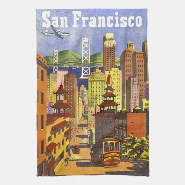 Vintage San Francisco Kitchen Towel (Vertical)