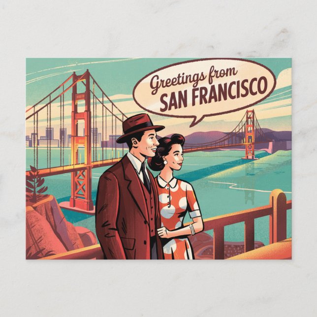 Vintage San Francisco Postcard | Greetings from (Front)
