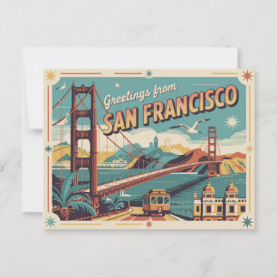 Vintage San Francisco Postcard   Greetings from