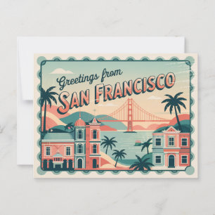 Vintage San Francisco Postcard   Greetings from