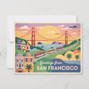 Vintage San Francisco Postcard   Greetings from