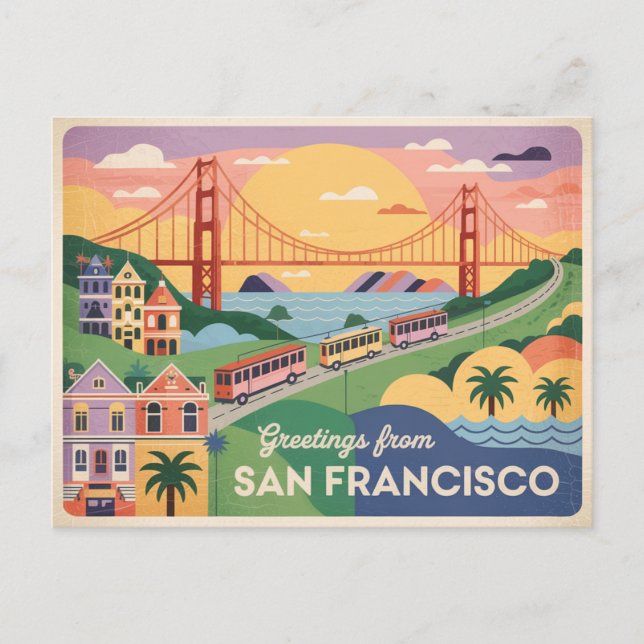 Vintage San Francisco Postcard | Greetings from (Front)