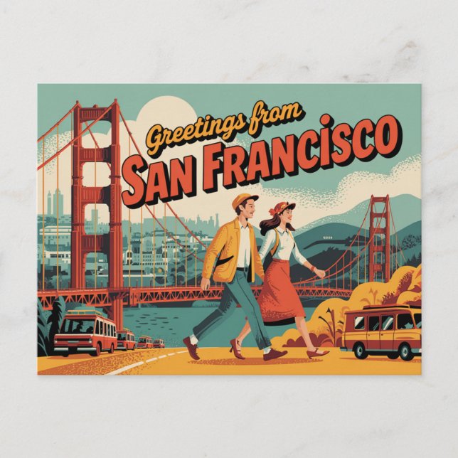 Vintage San Francisco Postcard | Greetings from (Front)