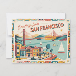 Vintage San Francisco Postcard   Greetings from