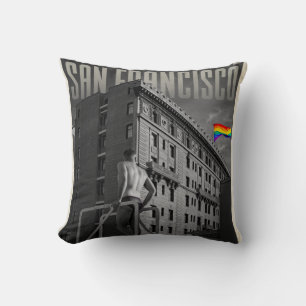 Vintage San Francisco Throw Pillow