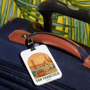 Vintage San Francisco Travel Luggage Tag