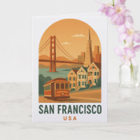 Vintage San Francisco Travel Poster Postcard