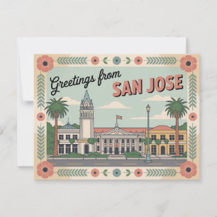 Vintage San Jose Postcard Greetings from