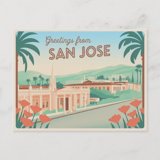 Vintage San Jose Postcard | Greetings from (Front)