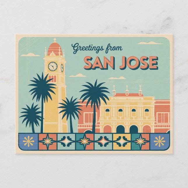 Vintage San Jose Postcard | Greetings from (Front)