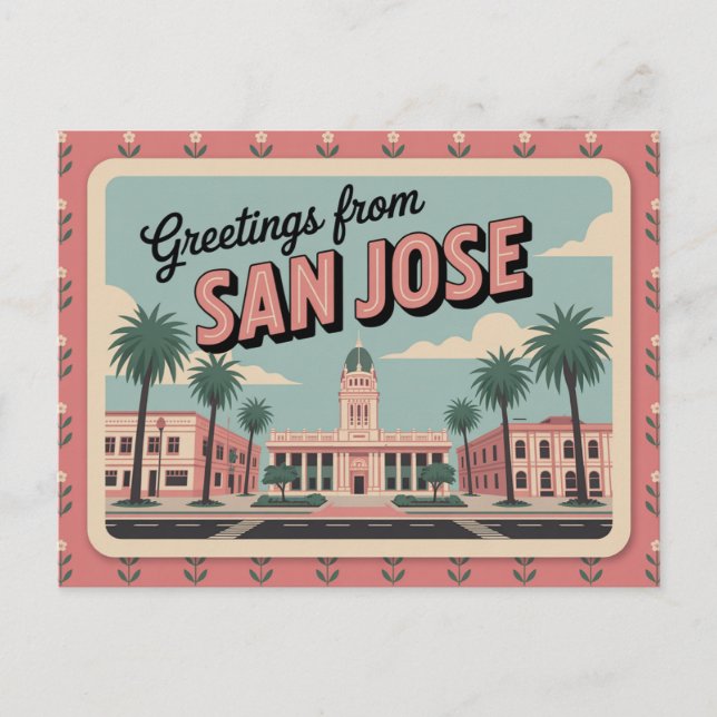 Vintage San Jose Postcard | Greetings from (Front)