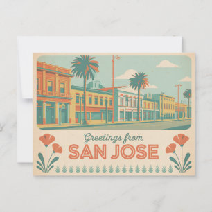 Vintage San Jose Postcard Greetings from