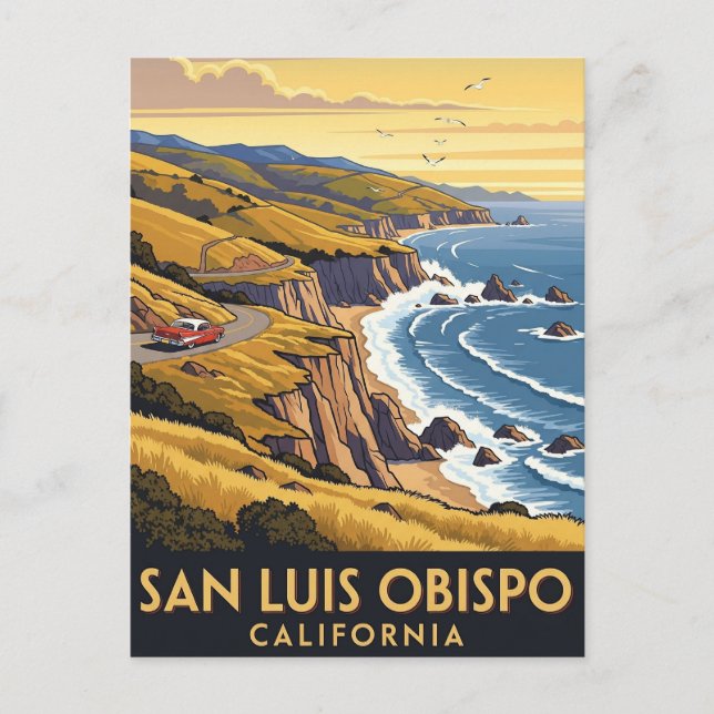 Vintage San Luis Obispo  California Postcard (Front)