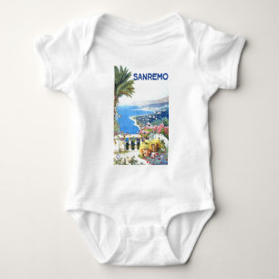 Vintage San Remo Italy Europe Travel Baby Bodysuit