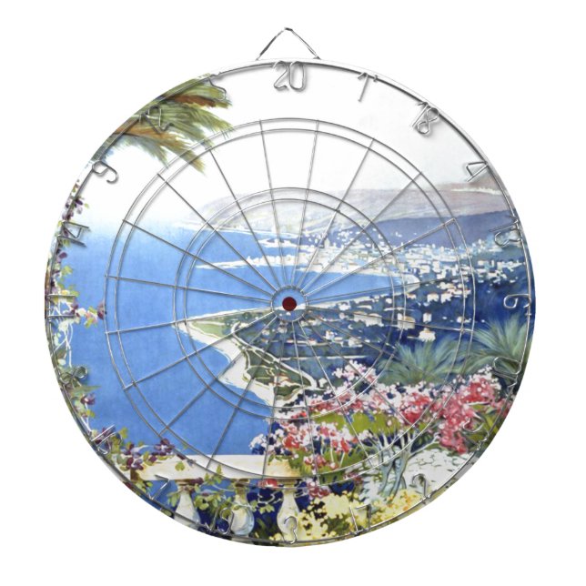 Vintage San Remo Italy Europe Travel Dartboard (Front)