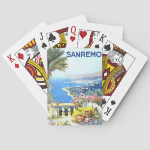 Vintage San Remo Italy Europe Travel Playing Cards