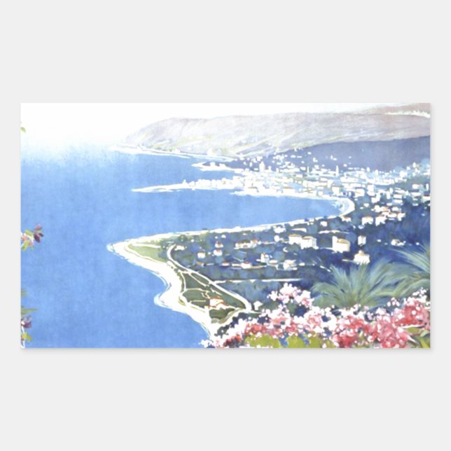 Vintage San Remo Italy Europe Travel Sticker (Front)