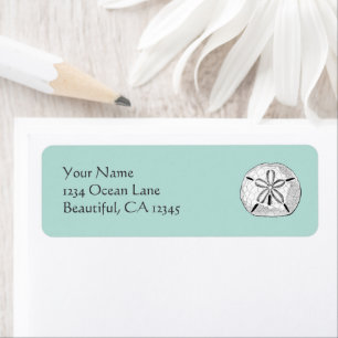 Vintage Sand Dollar Seashell Beach Address Label