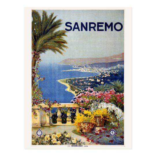 Vintage Sanremo Italy postcard