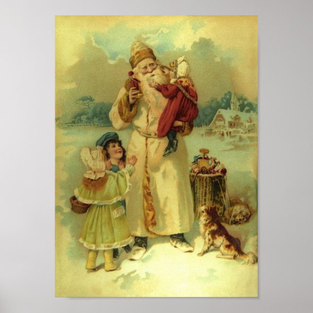 Vintage Santa - 1890s Poster (Front)