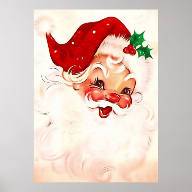 Vintage Santa 4 Poster (Front)