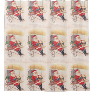 Vintage Santa Airship Fantasy