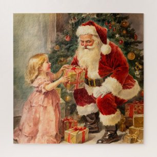 Vintage Santa and Child Jigsaw Puzzle