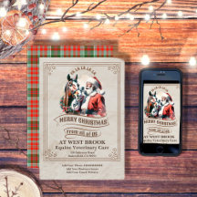 Vintage Santa And Horse Christmas