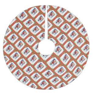Vintage Santa and Poem Brushed Polyester Tree Skirt