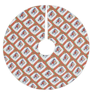 Vintage Santa and Poem Brushed Polyester Tree Skirt