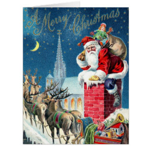 Vintage Santa at Christmas