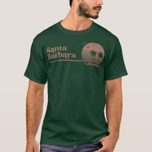 Vintage Santa Barbara California Palm Trees CA Ret T-Shirt