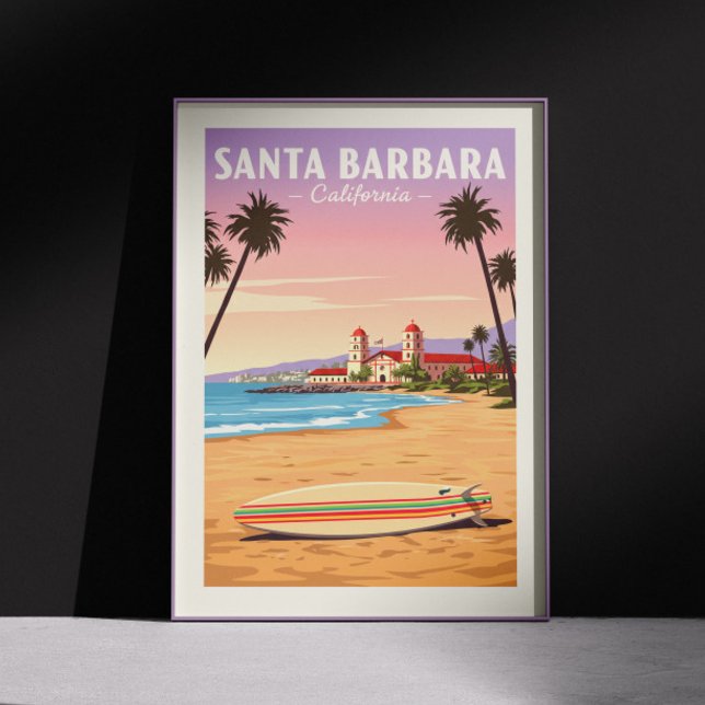 Vintage Santa Barbara California Poster (Creator Uploaded)