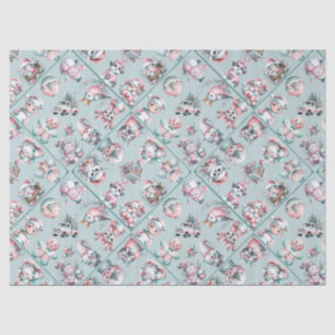 Vintage Santa & Candy Cane Holiday Tissue Paper
