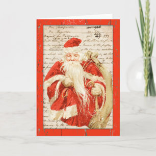 Vintage Santa Christmas Card