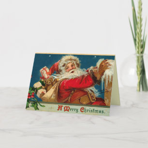 Vintage Santa Christmas Card