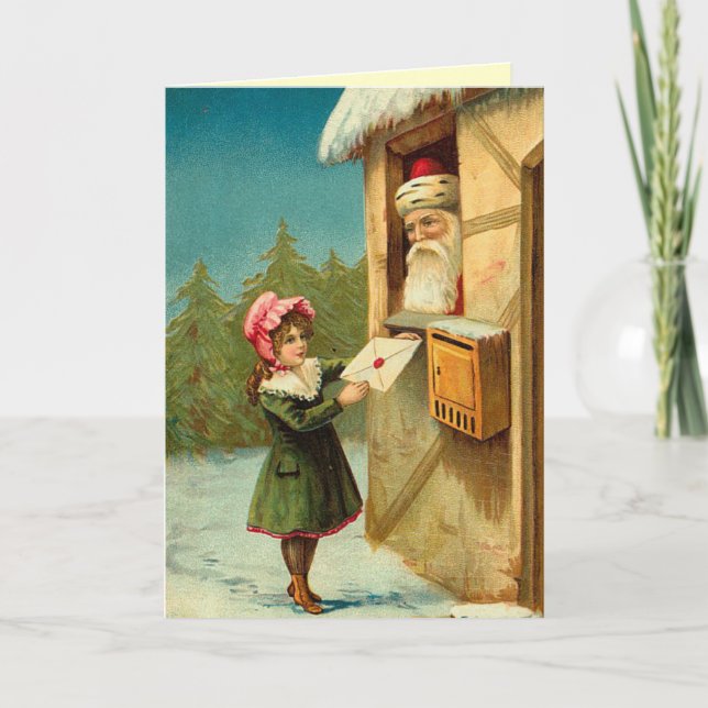 Vintage Santa Christmas Card (Front)