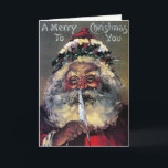 Vintage Santa Christmas Card<br><div class="desc">Vintage Creepy Santa Christmas Card.</div>