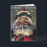 Vintage Santa Christmas Card<br><div class="desc">Vintage Creepy Santa Christmas Card.</div>