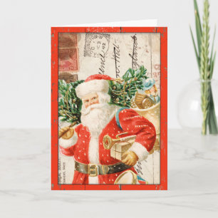 Vintage Santa Christmas Card