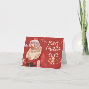 Vintage Santa Christmas Card 4x6 – Folded