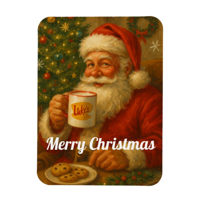 Vintage Santa Christmas Flexible Fridge Magnet  (Vertical)