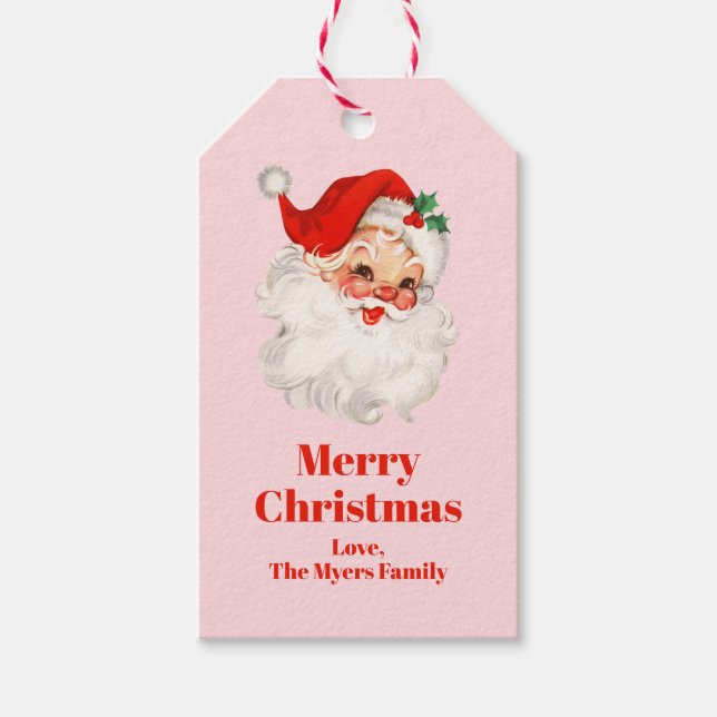 Vintage Santa Christmas Gift Tags (Front)