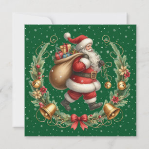 Vintage Santa Christmas Greeting Card
