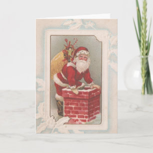Vintage Santa Christmas Holiday Card